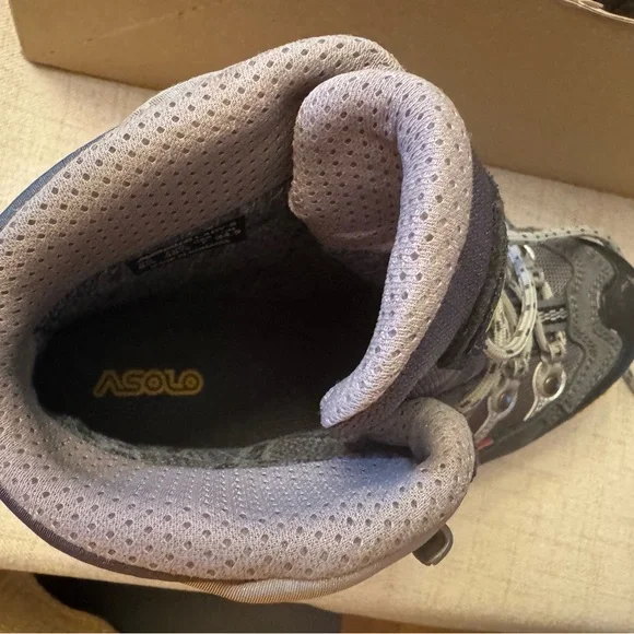 Asolo Women’s Gray and Red Hiking Boots - Picture 4 of 4